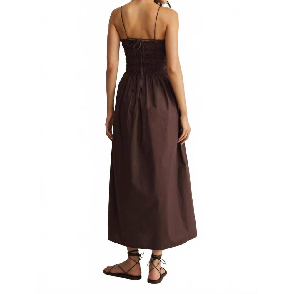 NEW Z SUPPLY cornelia poplin midi dress in chocolate cherry - Picture 3 of 5